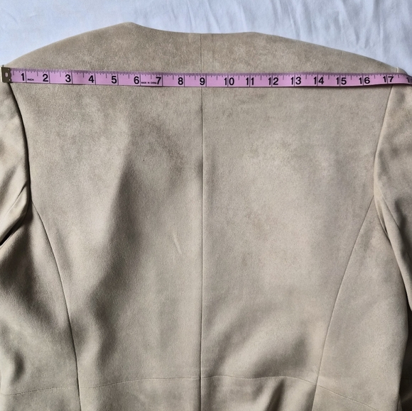 ​VTG Talbots Camel Wool Skirt Suit Set | 2-Piece Blazer & Midi Skirt | Size 14P - Picture 8 of 11